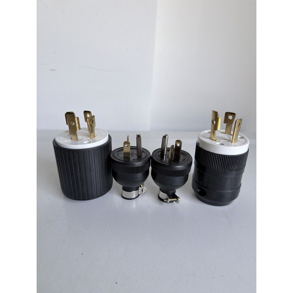 Lot of 4 Youcheng 4 Prong L14-30P-4 Turn Pull Plug E25757 125v 30a & 110 PLUG